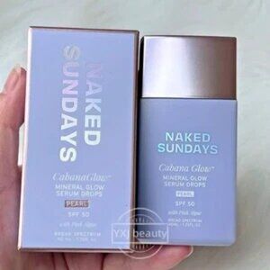 New Naked Sundays Glow Serum Drops Sunscreen SPF50~Pearl~Full Size 40 ml/1.35 oz
